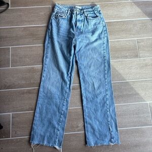 Zara Light Blue Straight Leg Jeans